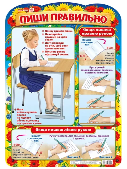 Плакат в кожний кабінет. Пиши правильно - Ранок