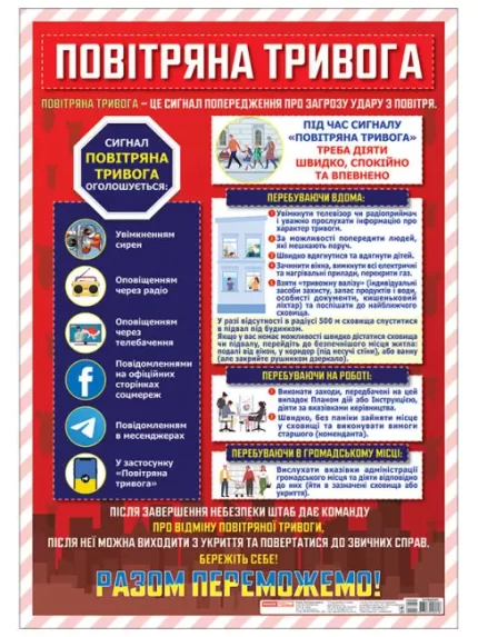 Плакат «Повiтряна тривога» - Ранок