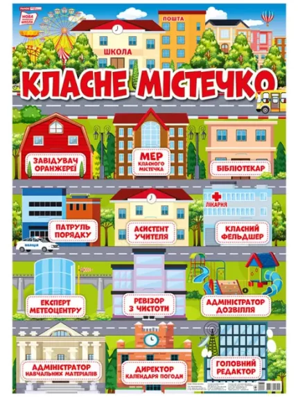 Плакат для оформлення класу. Класне містечко - Ранок