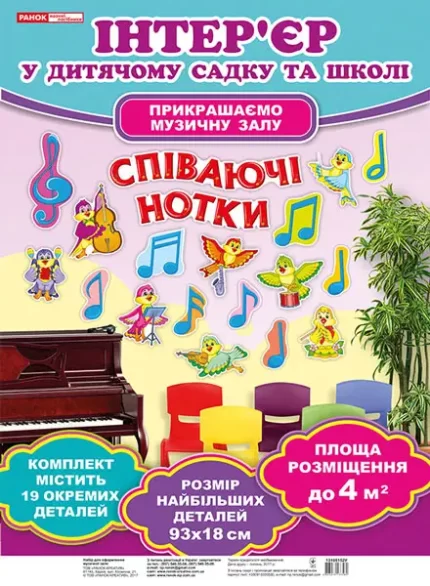 Набір для оформлення музичної зали. Співаючи нотки - Ранок
