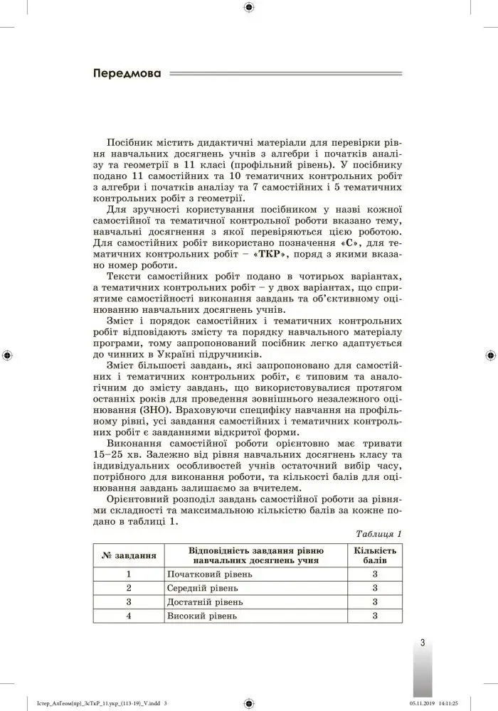 11 кл. Збірник самостійних та контрольних робіт (профільний рівень) -