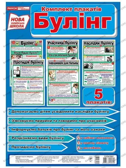 Плакати для оформлення класу: Обережно булінг -