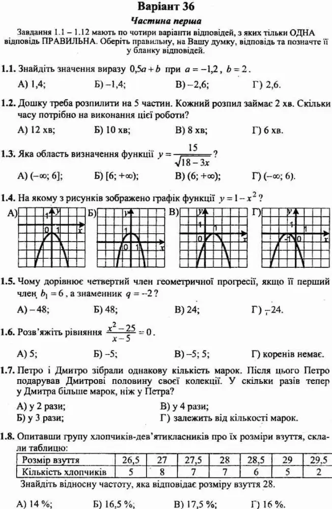 Збірник завдань для державної підсумкової атестації з математики. 9 клас - Зображення 3