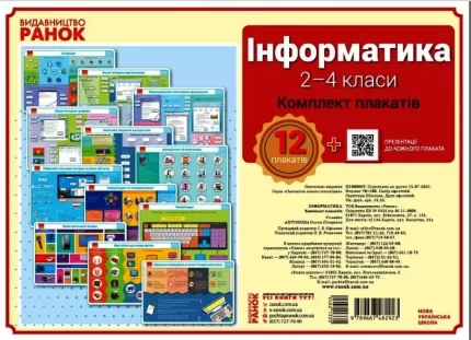 Інформатика. 2-4 класи. Комплект плакатів для початкової школи + CD диск - Ранок