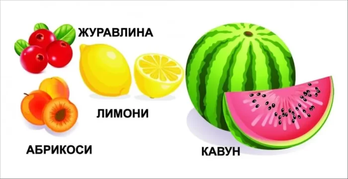 Фрукти та овочі. Карамелька - Зображення 2