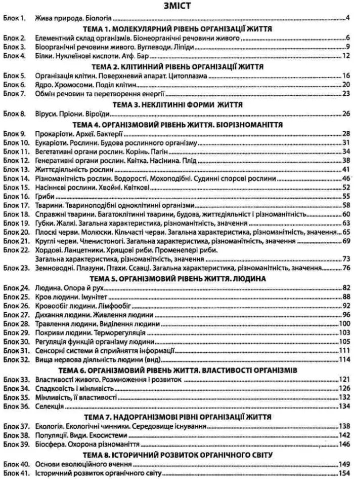 Біологія. Посібник-репетитор. Теоретичний повторювальний курс. Базовий рівень - Зображення 2