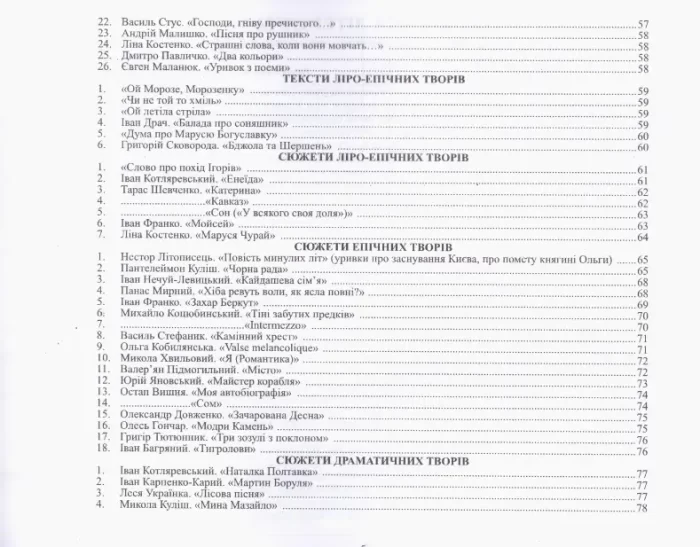 Модернізовані таблиці з української літератури для підготовки до ЗНО - Зображення 4