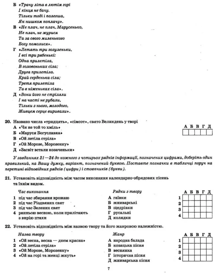 ЗНО Українська література 2022р. Збірник тестових завдань - Зображення 5