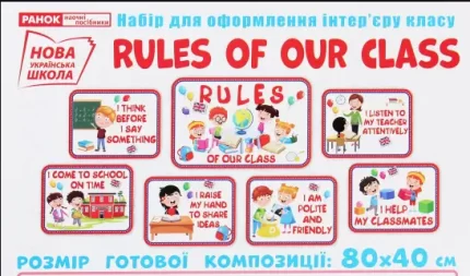 НУШ Набір карток. Правила нашого класу (англійською) - Ранок