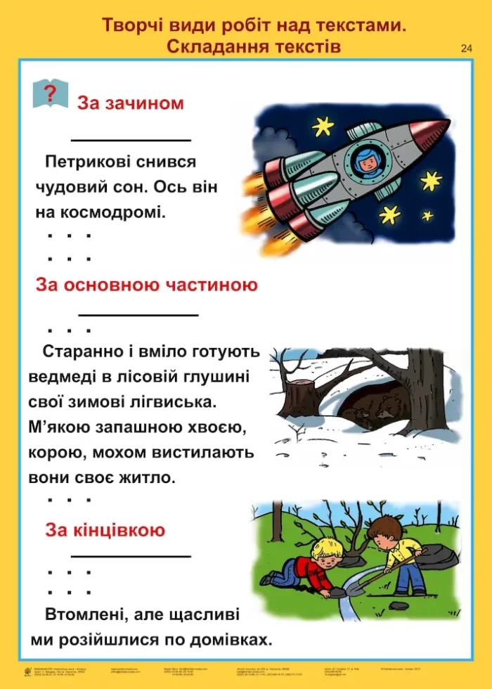 Українська мова та читання. 2 клас. Розвиток зв’язного мовлення. Таблиці. НУШ - Зображення 5