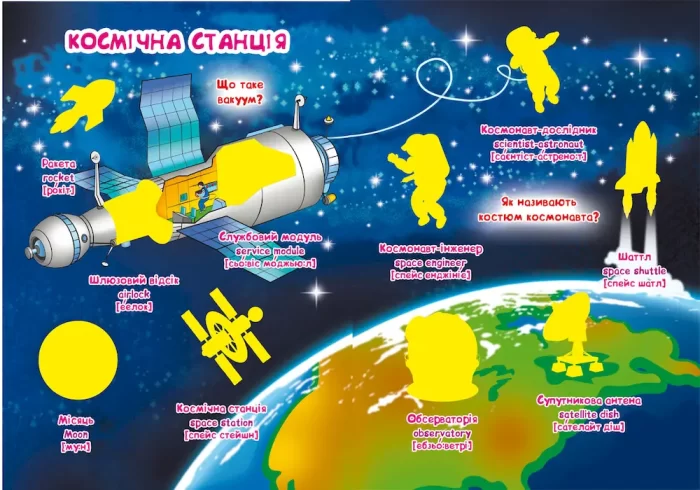 Розвивальні наліпки. Розумнi завдання. Космос - Зображення 2