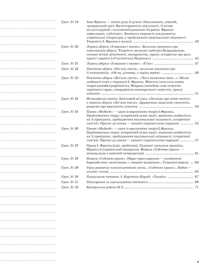 Мій конспект. Розробки уроків. Українська література 10 клас 1 семестр - Зображення 3