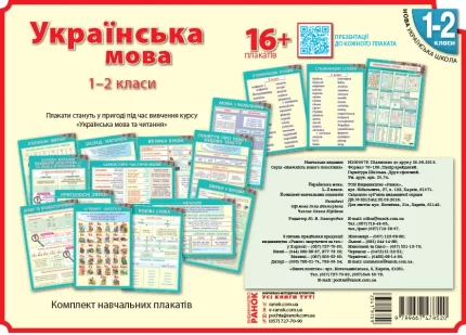 Українська мова. Плакати. 1-2 класи + СD диск - Ранок