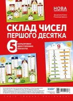 Комплект двосторонніх плакатів. Склад чисел першого десятка (5 шт) - Основа