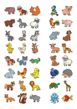 English for Kids . Дикі та свійські тварини. Wild and Domestic Animals - Зображення 4