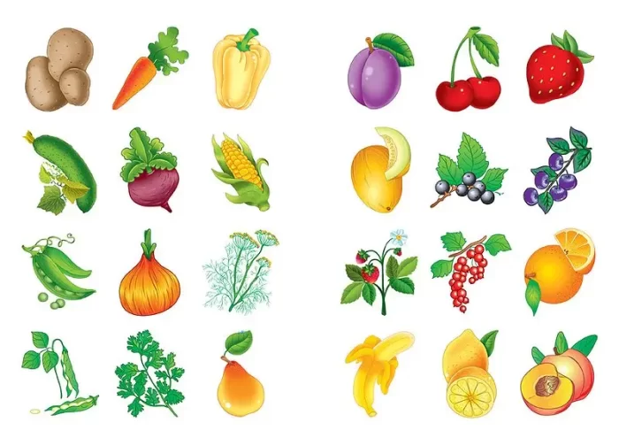 Овочі та фрукти. Книжка з наліпками - Зображення 5