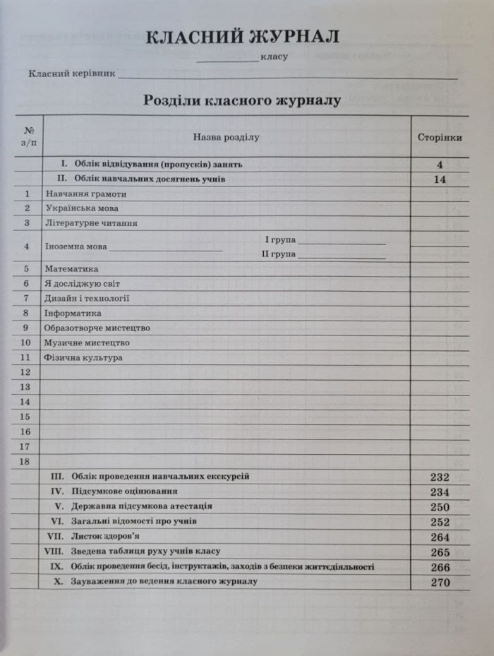 Класний журнал 1-4 класи НУШ - Зображення 8