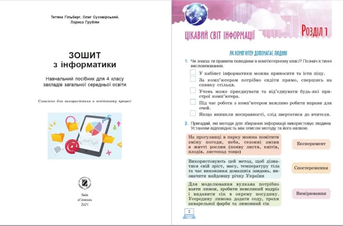 Інформатика. 4 клас. Робочий зошит - Зображення 2