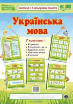 Українська мова. Комплект із 5 кольорових плакатів - Підручники і посібники