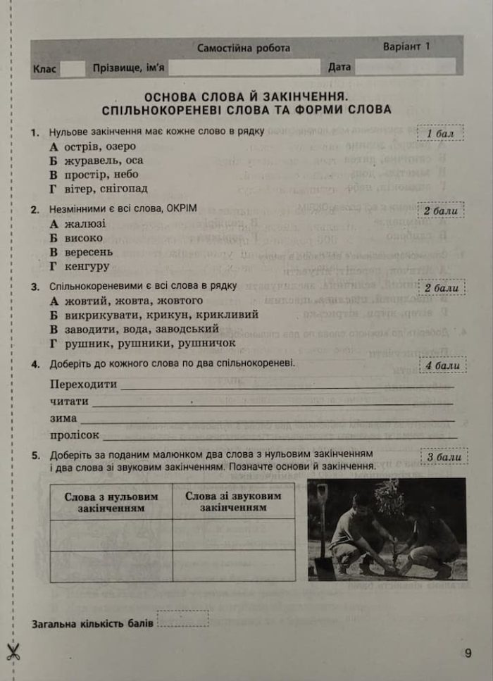 Українська мова. 5 клас НУШ. Контроль результатів навчання + Оцінювання за групами результатів |  Заболотний О. В., Заболотний В. В. - Зображення 4
