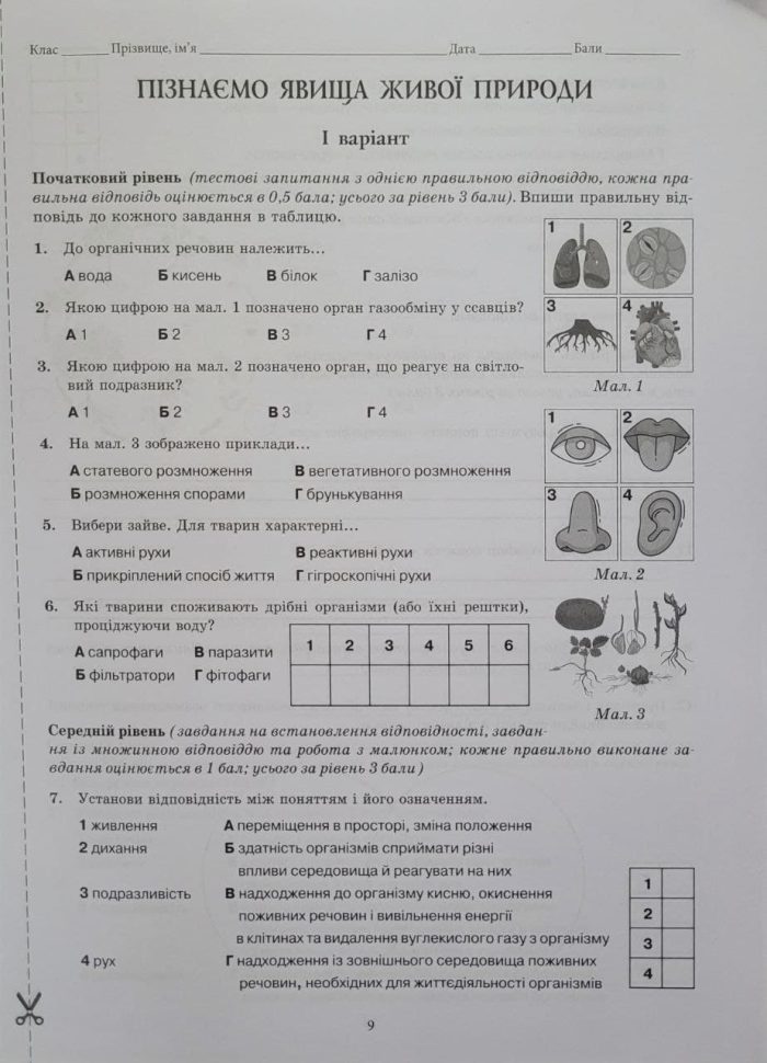 Пізнаємо природу. 6 клас. Зошит моїх досягнень (Біда) - Зображення 5