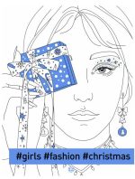 #GIRLS#FASHION#CHRISTMAS. Розмальовка