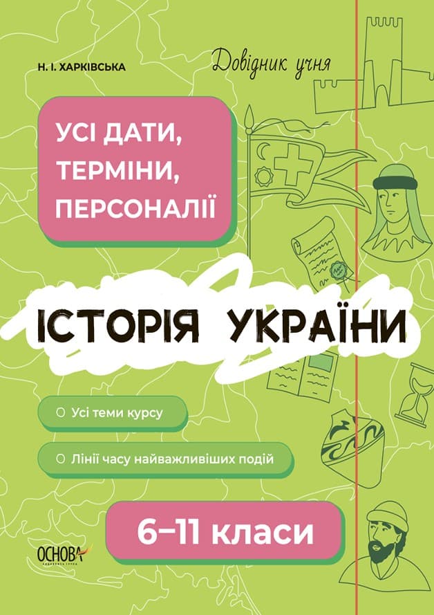 5иа6в74рук8р78у9к7р8к Історія України. Усі дати, терміни, персоналії. 6-11 класи - Зображення 1