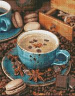 Алмазна мозаїка без підрамника - Натюрморт з кавою 40х50