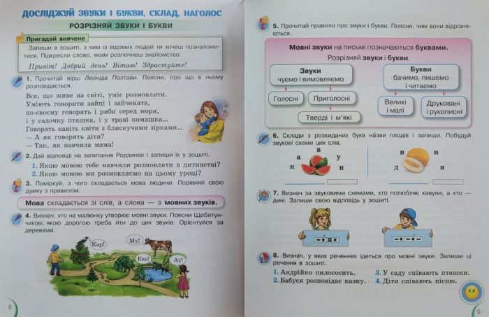 Українська мова та читання. Посібник. 2 клас Частина 1 (Пономарьова) - Зображення 2