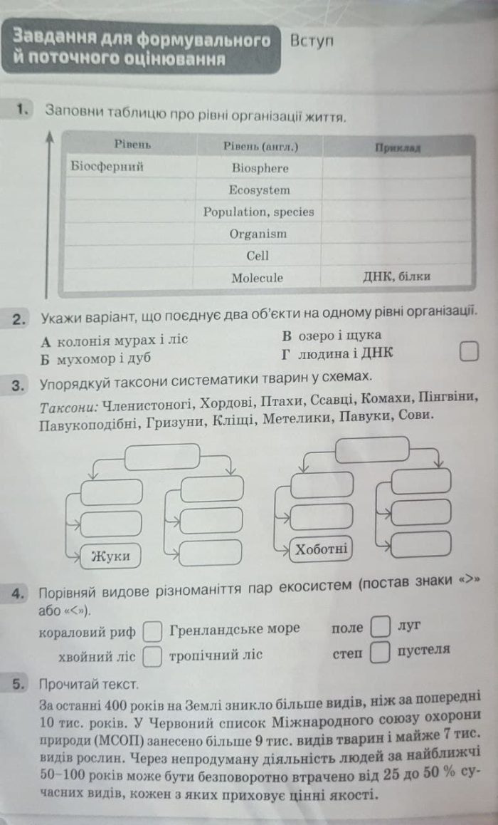 Зошит моїх досягнень. Біологія 7 клас | Задорожний К.М. - Зображення 4