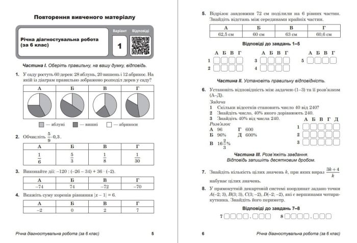 Діагностувальні роботи з алгебри у форматі ЗНО/НМТ. 7 клас. | Козира В., Врублевська Н. - Зображення 5