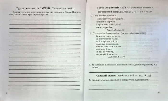 Українська мова. 6 клас. Комплексні роботи за групами результатів. (за прогр. О. Заболотного та ін.) | Панчук Г., Приведа О. - Зображення 3