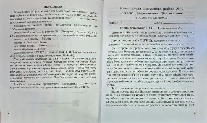 Українська мова. 7 клас. Комплексні роботи за групами результатів. (за прогр.: Н. Голуб, О. Горошкіної; О. Заболотного та ін.) | Панчук Г., Приведа О. - Зображення 2