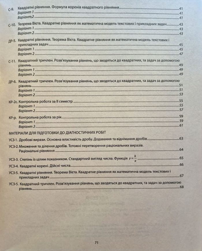 Алгебра. Геометрія. Діагностичні роботи. 8 клас | Олександр Істер (комплект) - Зображення 6