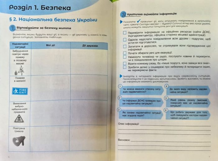 Здоров’я, безпека та добробут. Зошит моїх досягнень + вкладка 8 клас | Гущина Н.І. - Зображення 2