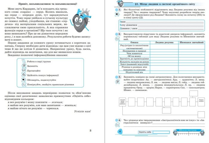 Біологія: робочий зошит для 8 класу ЗЗСО | Горобець Л., Кравець І., Лойош Г. - Зображення 3