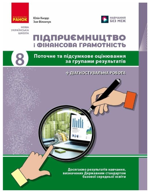Screenshot_1 ідприємництво і фінансова грамотність. 8 клас. Поточний та підсумковий контроль за групами результатів | Кнорр Ю.В. - Зображення 1
