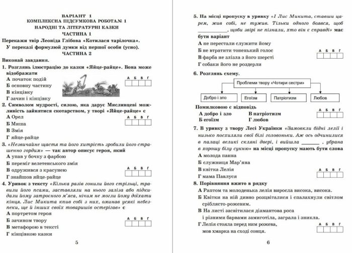 Комплексні підсумкові роботи з української літератури: завдання для підсумкового оцінювання. 5 клас  | Калинич О. - Зображення 4