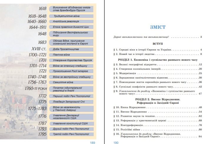Всесвітня історія. Підручник для 8 класу | Ладиченко Т.В. - Зображення 2