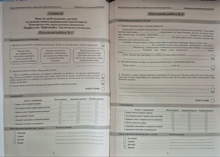 Українська мова. Підсумкові за групами результатів. 8 клас: зошит для поточного та тематичного оцінювання | Положий Т.М., Третяк Л.О. - Зображення 4
