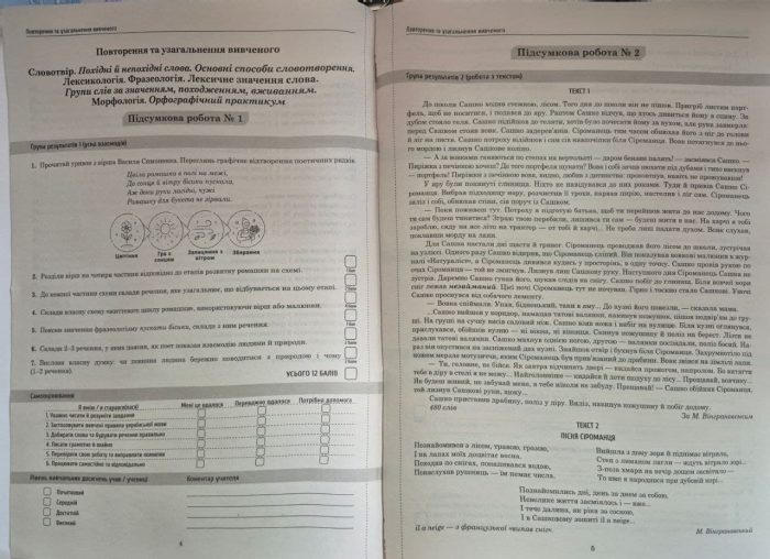 Українська мова. Підсумкові за групами результатів. 7 клас: зошит для поточного та тематичного оцінювання | Положий Т.М., Третяк Л.О. - Зображення 4