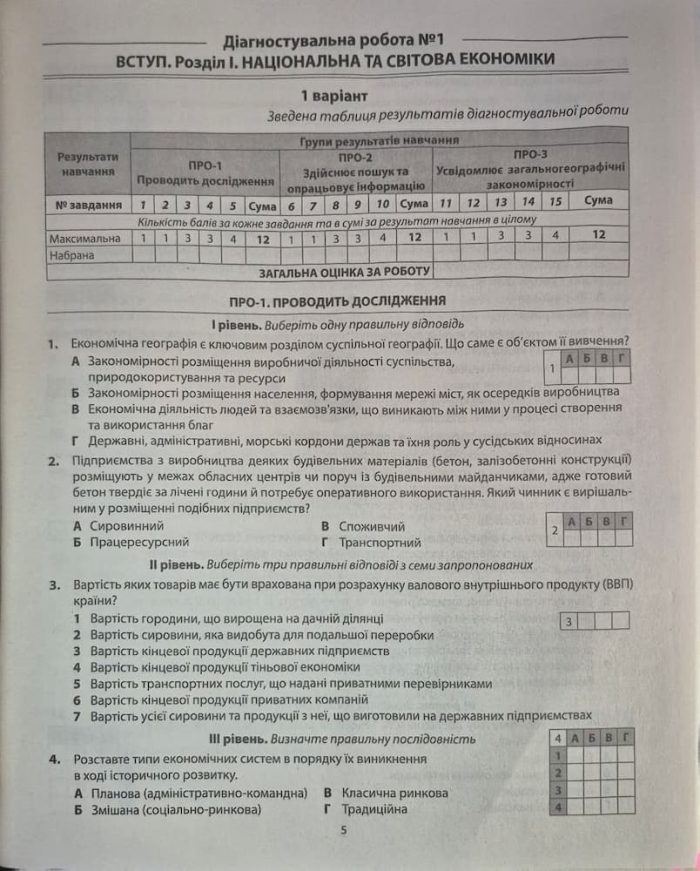 НУШ Географія. 9 клас. Діагностичні роботи | Кобернік С.Г. - Зображення 5