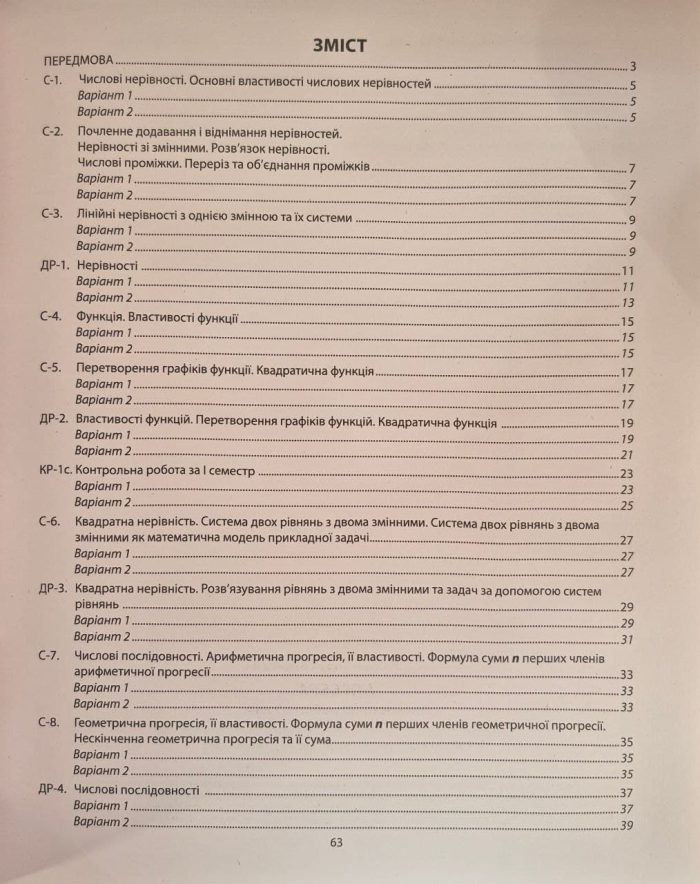 Алгебра. Геометрія. Діагностичні роботи. 9 клас | Олександр Істер (комплект) - Зображення 8