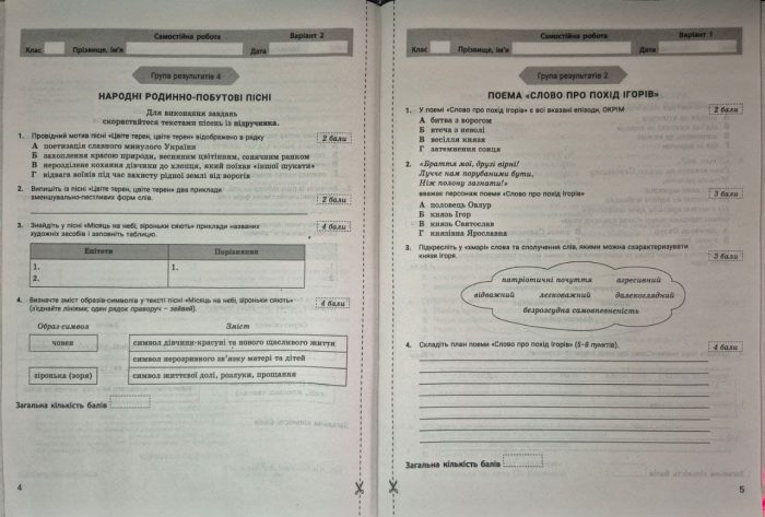 НУШ 9 клас Контроль результатів навчання Українська література + Оцінювання за групами результатів | Олександр Заболотний, Віктор Заболотний - Зображення 3