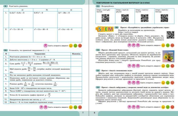 Алгебра. Зошит з елементами STEM. 9 клас | А.Гаращенко - Зображення 4